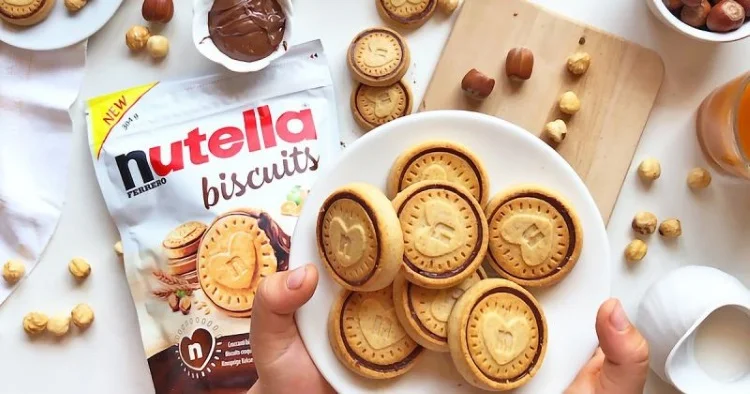 بیسکوییت نوتلا کرم شکلاتی 22 عددی Nutella biscuit
