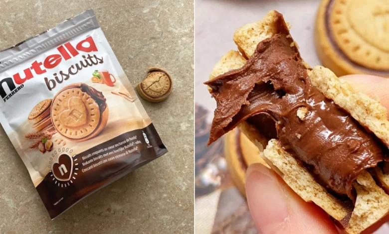 بیسکوییت نوتلا کرم شکلاتی 22 عددی Nutella biscuit